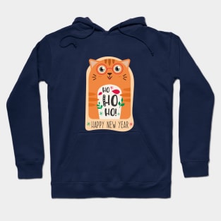 Happy New Year Cute Cat Hoodie